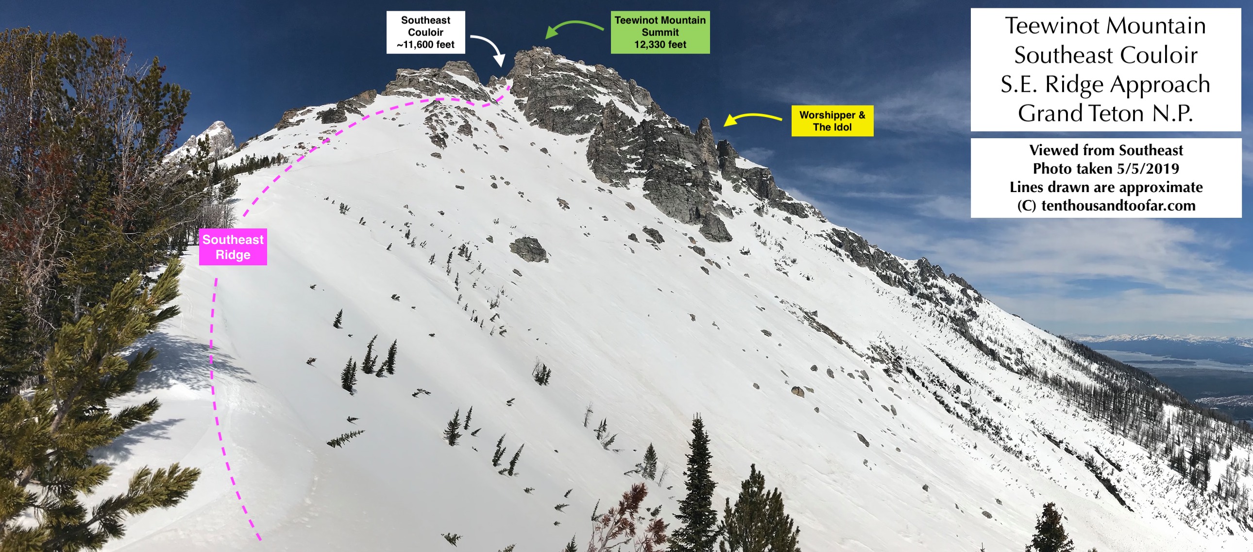 Teewinot Mountain – Southeast Couloir – A Slushy Summer Mess, and
