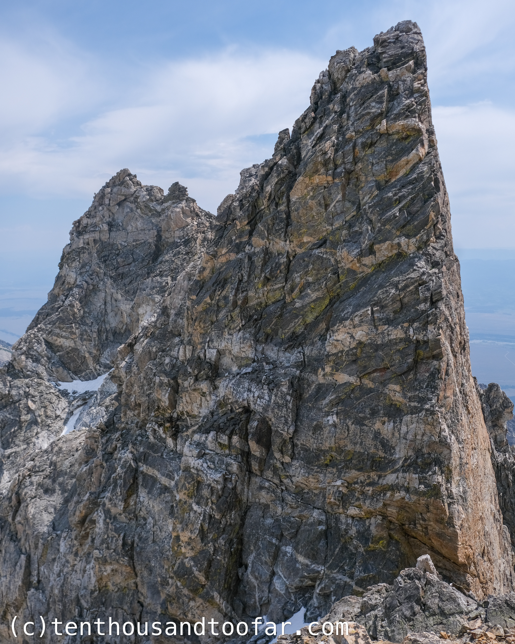 98% of a Cloudveil Traverse (5.6, IV) – Grand Teton National Park