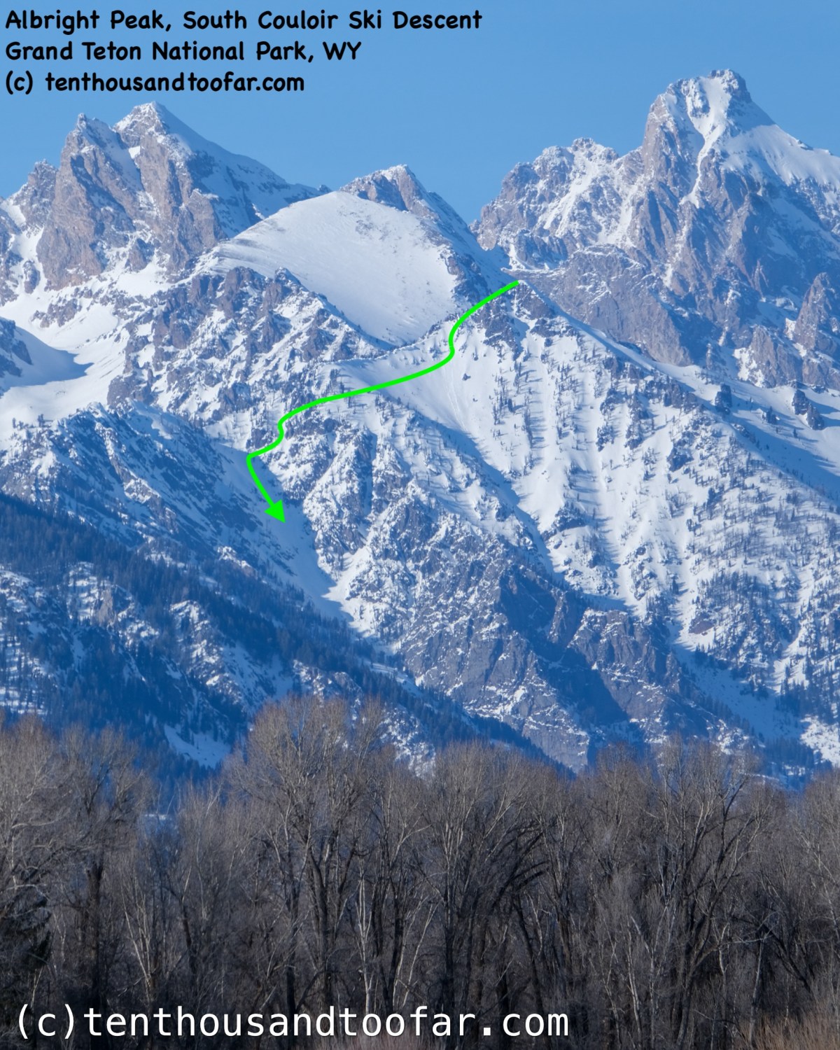 “Not Many Have Skied This Line” – South Couloir – Albright Peak – GTNP, WY (ARCHIVES –&nbsp;03.15.2024)