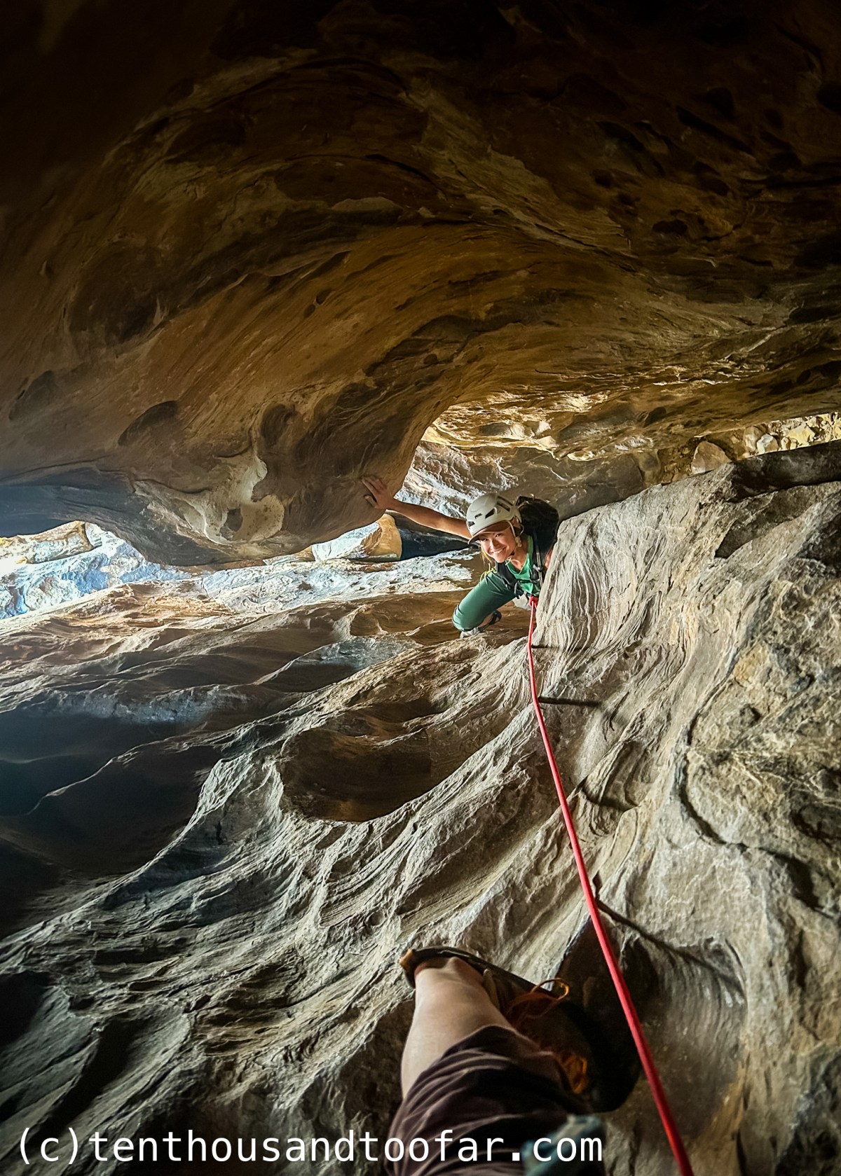 Vertical Spelunking – Tunnel Vision  (5.7+ R, 6 pitches, 770′) – Angel Food Wall – Red Rocks NCA, NV&nbsp;(08.30.25)