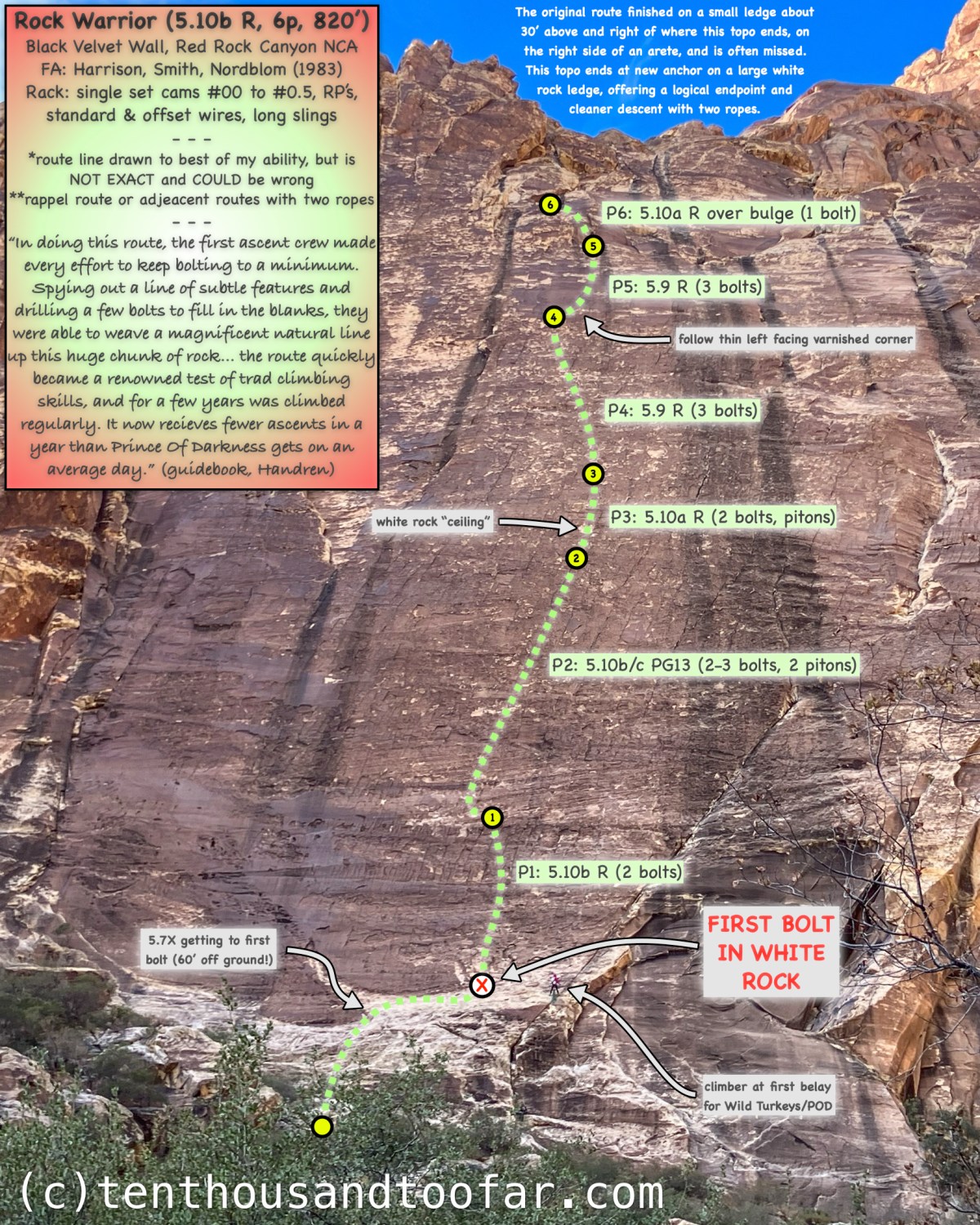 “A Route For Those Seeking Out A Journey” – Rock Warrior (5.10b R, 6p, 800′) – Black Velvet Wall, Red Rocks NCA, NV&nbsp;(11.08.25)