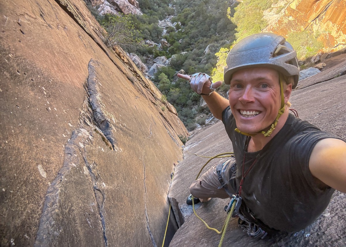 First 5.10 Lead Rope Solo – Waterboys (5.10a/b, 3p, 350′) – Icebox Canyon – Red Rocks NCA, NV&nbsp;(09.13.26)